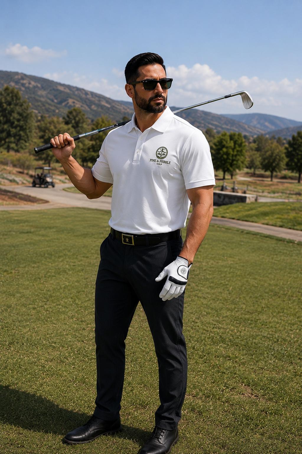WHITE | GREEN POLO